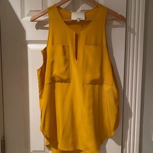Philip Lim yellow 100% silk floaty top